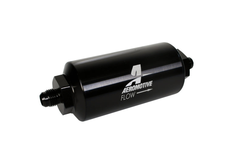 Aeromotive 12345 FITS: In-Line Filter (AN-6 Male) 10 Micron Microglass Element Bright Dip Black Finish Fuel Filters
