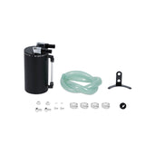 Mishimoto MMOCC-LAWBK FITS: Large Aluminum Oil Catch Can Wrinkle Black Oil Catch Cans