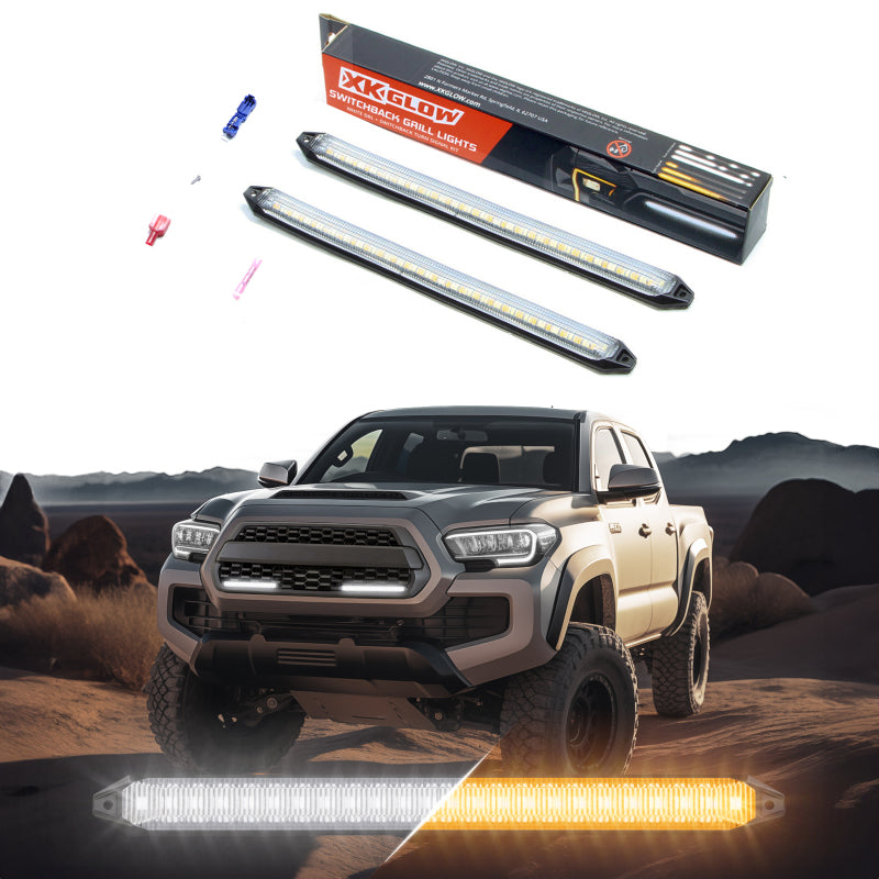XKGLOW XK041029-9 FITS:XK Glow 9In Switchback Grill Lights with Start-up Animation & Sequential Turn Signals Light Bars & Cubes