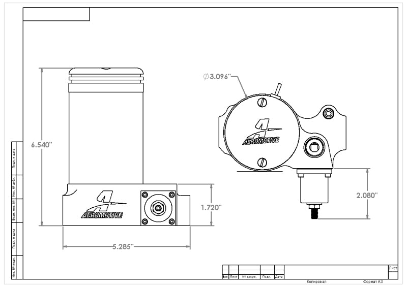 Aeromotive 11202 FITS: A2000 Drag Race Carbureted Fuel Pump Fuel Pumps