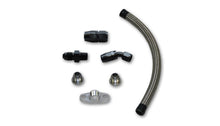 Load image into Gallery viewer, Vibrant 10282 FITS: Univ Top Mount Oil Drain Kit incl 20in Teflon lined S.S. hose Fitting Oil Line Kits