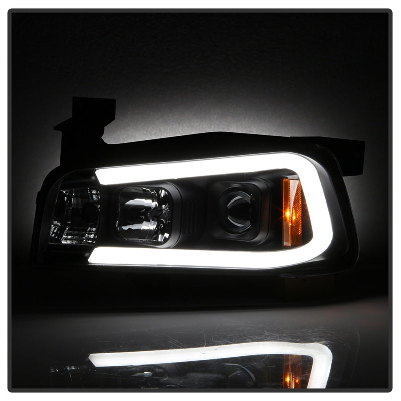 SPYDER 5085245 FITS: Dodge Charger 06-10 Projector Headlights LED Light Bar Black PRO-YD-DCH05V2-LB-BK Headlights
