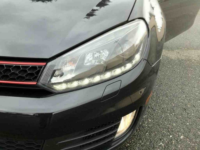 SPYDER 5012111 FITS: Volkswagen Golf/GTI 10-13 Projector Headlights Halogen Model- DRL Blk PRO-YD-VG10-DRL-BK Headlights