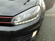 Load image into Gallery viewer, SPYDER 5012111 FITS: Volkswagen Golf/GTI 10-13 Projector Headlights Halogen Model- DRL Blk PRO-YD-VG10-DRL-BK Headlights