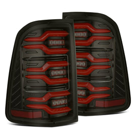 AlphaRex 640050 FITS: 19-21 Dodge Ram 1500 Luxx-Series LED Tail Lights Black/Red w/Activ Light/Seq Signal Tail Lights