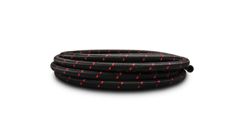 Vibrant 11978R FITS: -8 AN Two-Tone Black/Red Nylon Braided Flex Hose (20 foot roll) Hoses