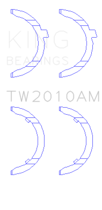 King Engine Bearings TW2010AM FITS:King Volkswagen JR 1.6L (td) Thrust Washer Set Bearings