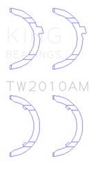 King Engine Bearings TW2010AM FITS:King Volkswagen JR 1.6L (td) Thrust Washer Set Bearings