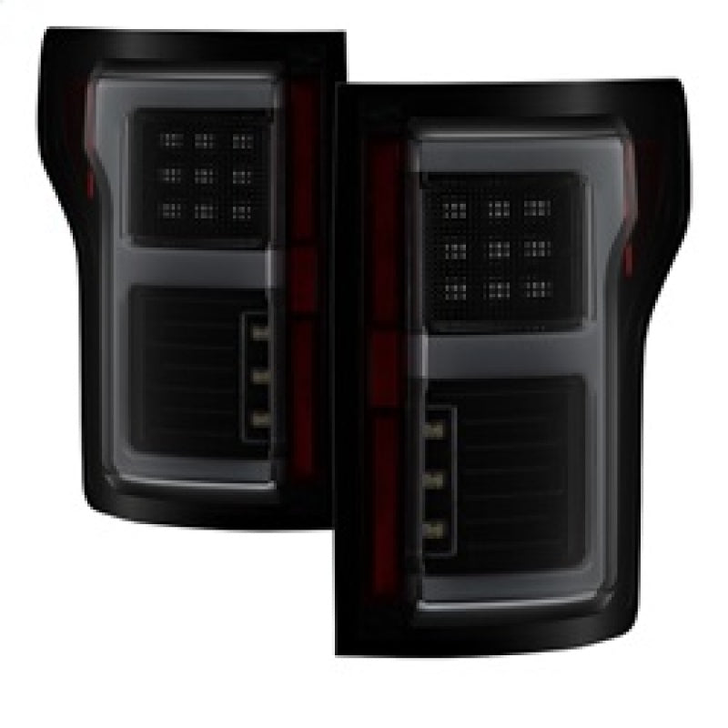 SPYDER 5085337 FITS: 15-17 Ford F-150 LED Tail Lights (w/Blind Spot) Black Smoke (ALT-YD-FF15015BS-LBLED-BSM) Tail Lights