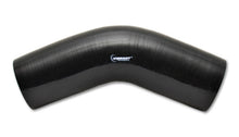 Load image into Gallery viewer, Vibrant 2917 FITS: 4 Ply Reinforced Silicone Elbow Connector 5in ID x 4in Leg 45 Deg Elbow (BLACK) Silicone Couplers &amp; Hoses