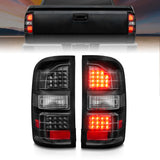 ANZO 311397 FITS: 2014-2018 GMC Sierra LED Tail Lights Black Housing Clear Lens Tail Lights