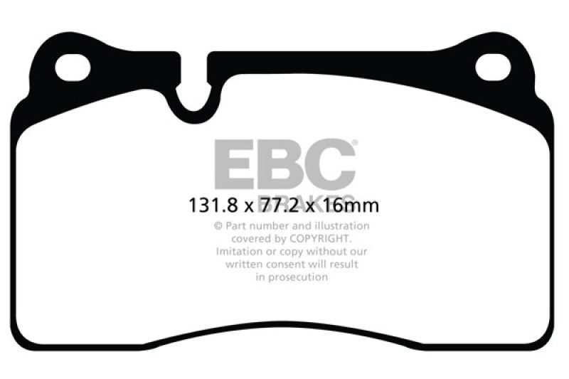 EBC DP42070R FITS: 11-14 Audi TT RS 2.5 Turbo Yellowstuff Front Brake Pads Brake Pads Performance