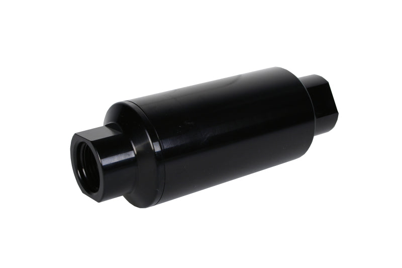 Aeromotive 12350 FITS: In-Line Filter 10AN 10 Micron Microglass Element Bright-Dip Black 2in OD Fuel Filters