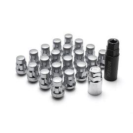 Wheel Mate 32925SSP FITS: Muteki SR35 Close End Lug Nuts w/ Lock Set Satin Silver 12x1.25 35mm Lug Nuts