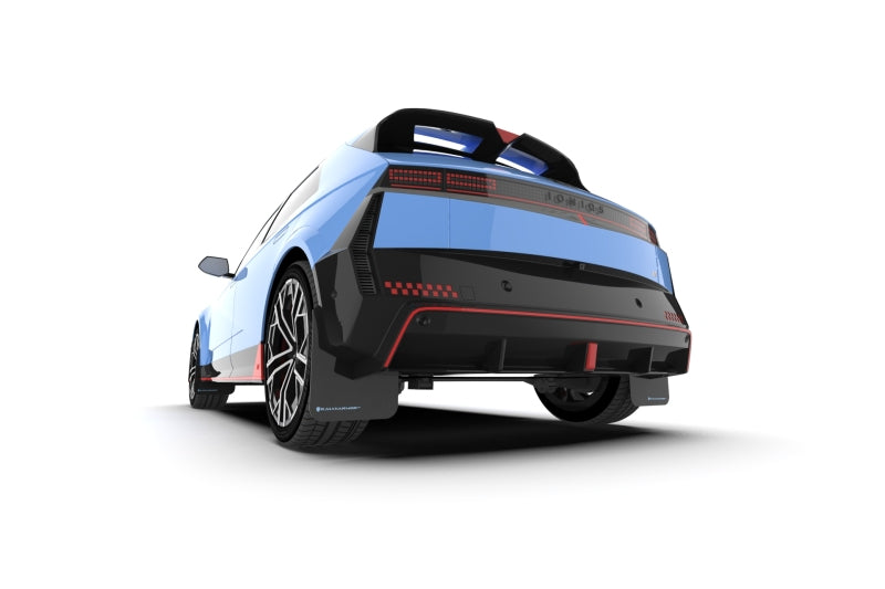 Rally Armor MF117-UR-BLK-PBL FITS: 2025 Hyundai Ioniq 5 N Black Mud Flap w/Light Blue Logo Mud Flaps