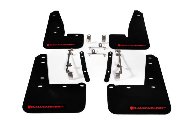 Rally Armor MF89-UR-BLK-RD FITS: 23-25 Toyota GR Corolla Black UR Mud Flap w/Red Logo Mud Flaps