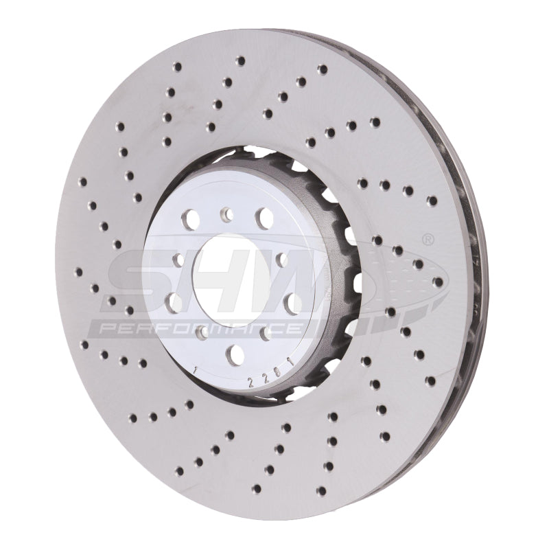 SHW Performance BFL48501 FITS: -SHW 15-18 BMW X5 M 4.4L Left Front Cross-Drilled Lightweight Brake Rotor Brake Rotors Drilled