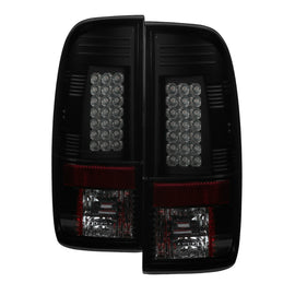 SPYDER 5078179 FITS: Ford F150 side 97-03/F250 Super Duty 99-07 LED Tail Lights Blk Smke ALT-YD-FF15097-LED-BSM Tail Lights