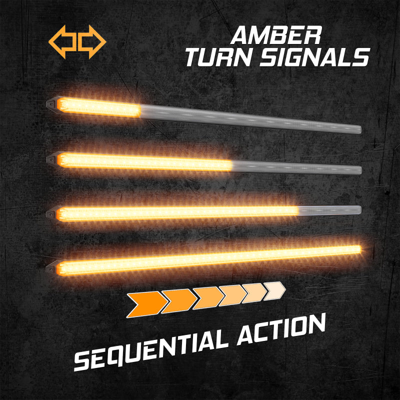 XKGLOW XK041029-9 FITS:XK Glow 9In Switchback Grill Lights with Start-up Animation & Sequential Turn Signals Light Bars & Cubes