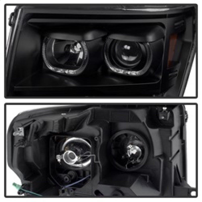 SPYDER 9032226 FITS:xTune Ford F150 09-14 Projector Headlights Halogen Model Only LED Halo Black PRO-JH-FF15009-CFB-BK Headlights