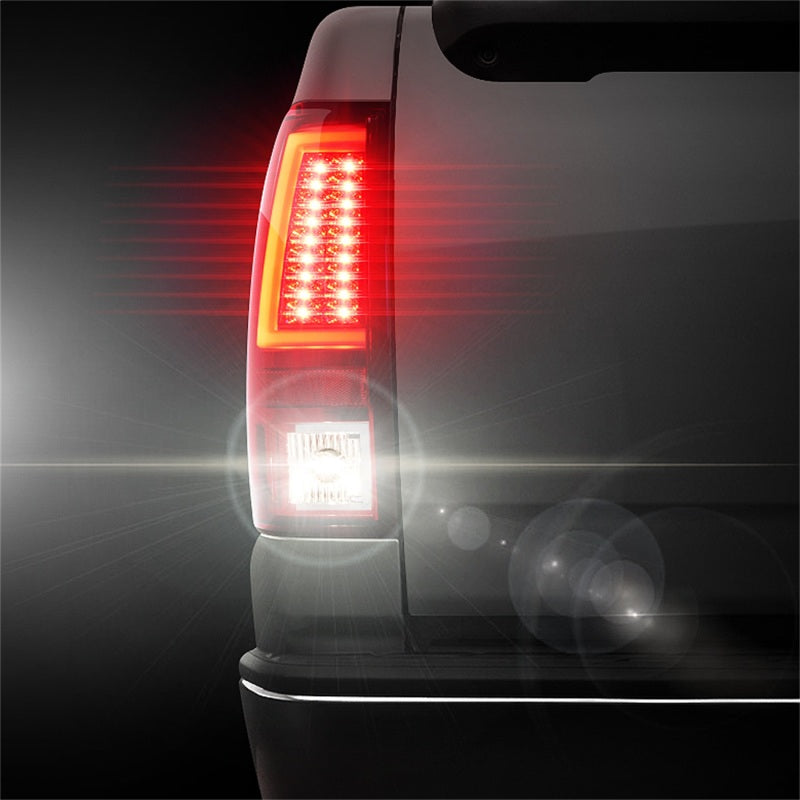 SPYDER 5081926 FITS: Chevy Silverado 1500/2500 03-06 Version 2 LED Tail Lights Red Clear ALT-YD-CS03V2-LED-RC Tail Lights