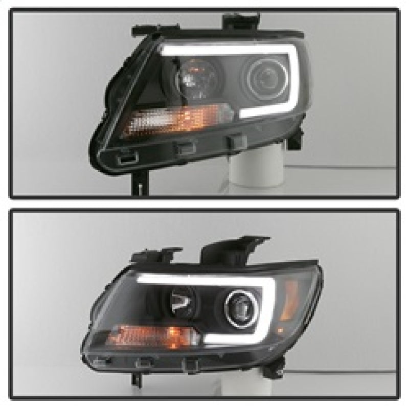 SPYDER 5085283 FITS: 15-17 Chevy Colorado Projector Headlights Light Bar LED Black (PRO-YD-CCO15-LBDRL-BK) Headlights