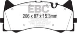 EBC DP42298R FITS: 2015+ Mercedes-Benz C63 AMG (W205) 4.0L Twin Turbo Yellowstuff Front Brake Pads Brake Pads Performance