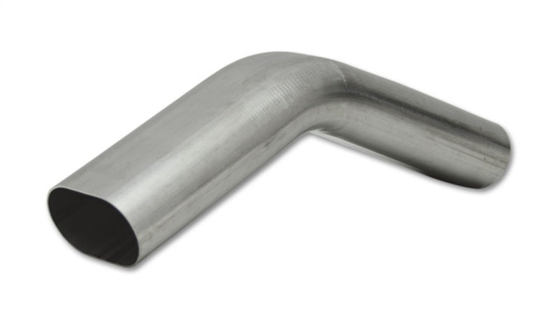 Vibrant 13200 FITS: 3in Oval (Nominal Size) T304 SS 45 deg VERTICAL Mandrel Bend 6in x 6in leg lengths Steel Tubing