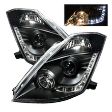 Load image into Gallery viewer, SPYDER 5064738 FITS: Nissan 350Z 03-05 Projector Headlights Halogen Model Only DRL Black PRO-YD-N350Z02-DRL-BK Headlights
