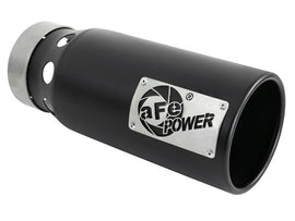 aFe 49T40501-B122 FITS: SATURN 4S 4in SS Intercooled Exhaust Tip Black 4in In x 5in Out x 12in L Bolt-On Tips