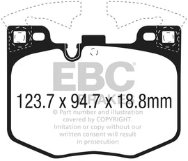 EBC DP62302 FITS: 2018+ BMW X3 M40i (G01) 3.0T Greenstuff Front Brake Pads Brake Pads Performance