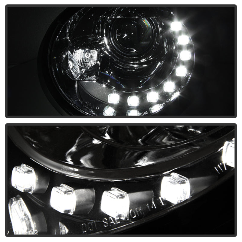 SPYDER 5080554 FITS: Volkswagen Beetle 1998-2005 Projector Headlights DRL Chrome PRO-YD-VB98-DRL-C Headlights