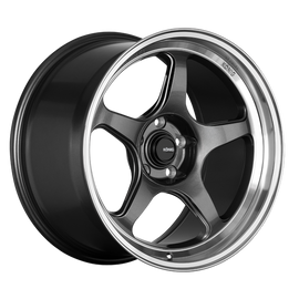 Konig HP87100406 FITS: Hyperspec 17x8 4x100 ET40 Anthracite Metallic Wheel w/ Mirror Machined Lip (Knurled Bead) Wheels Cast