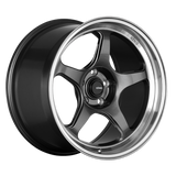 Konig HP87100406 FITS: Hyperspec 17x8 4x100 ET40 Anthracite Metallic Wheel w/ Mirror Machined Lip (Knurled Bead) Wheels Cast