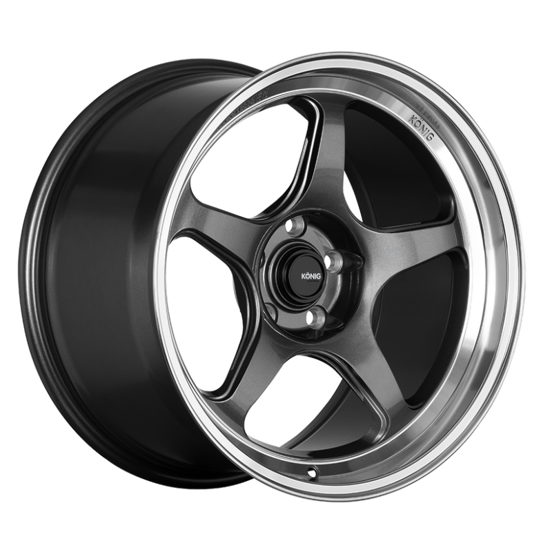 Konig HP97510406 FITS: Hyperspec 17x9 5x100 ET40 Anthracite Metallic Wheel w/ Mirror Machined Lip (Knurled Bead) Wheels Cast