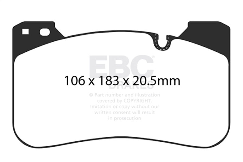 EBC DP42331R FITS: 2018+ BMW M5 4.4TT (F90) Yellowstuff Front Brake Pads Brake Pads Performance