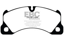 EBC DP41835R FITS: 10+ Porsche Cayenne 3.0 Supercharged Hybrid Yellowstuff Front Brake Pads Brake Pads Performance