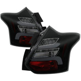 SPYDER 5085146 FITS: 12-14 Ford Focus 5DR LED Tail Lights Black Smoke (ALT-YD-FF12-LED-BSM) Tail Lights