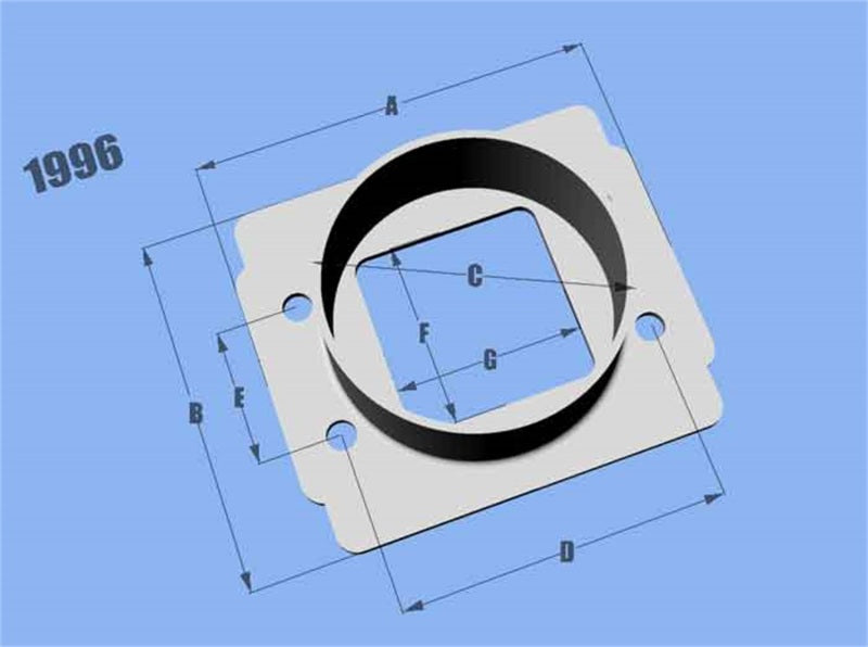 Vibrant 1996 FITS: MAF SenAdapter Plate Toyota w/ Bosch MAF Sensuse w/ 3in ID filteronly Flanges