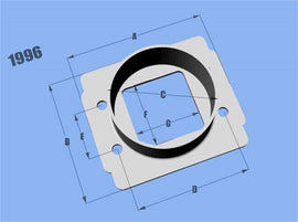 Vibrant 1996 FITS: MAF SenAdapter Plate Toyota w/ Bosch MAF Sensuse w/ 3in ID filteronly Flanges