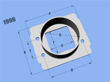 Vibrant 1996 FITS: MAF SenAdapter Plate Toyota w/ Bosch MAF Sensuse w/ 3in ID filteronly Flanges