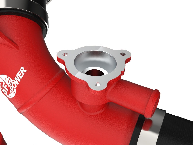 aFe 46-20558-R FITS: 2022 Toyota Land Cruiser (J300) V6-3.5L (tt) BladeRunner 2.5in Aluminum Hot Charge Pipe Red Intercoolers