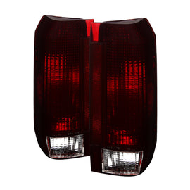 SPYDER 9030567 FITS:xTune Ford Bronco F150 F250 F350 F450 92-96 OE Style Tail Lights Red Smoked ALT-JH-FB92-OE-RSM Tail Lights
