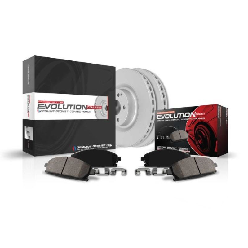 PowerStop CRK6064 FITS:Power Stop 11-18 BMW X5 Front Z23 Evolution Sport Coated Brake Kit Brake Kits Performance D&S