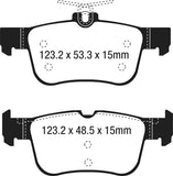 EBC 15+ Edge 2.0 Turbo FWD Ultimax2 Rear Brake Pads FITS: Ford - EBCUD1833