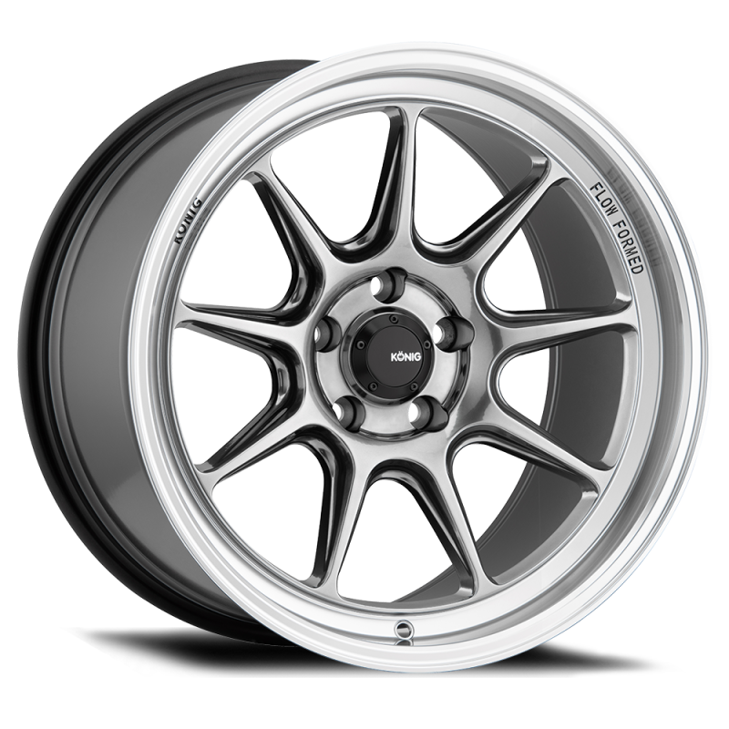 Konig CT9510035C FITS: Countergram 15x9 4x100 ET35 Hyper Chrome / Machined Lip Wheels Cast