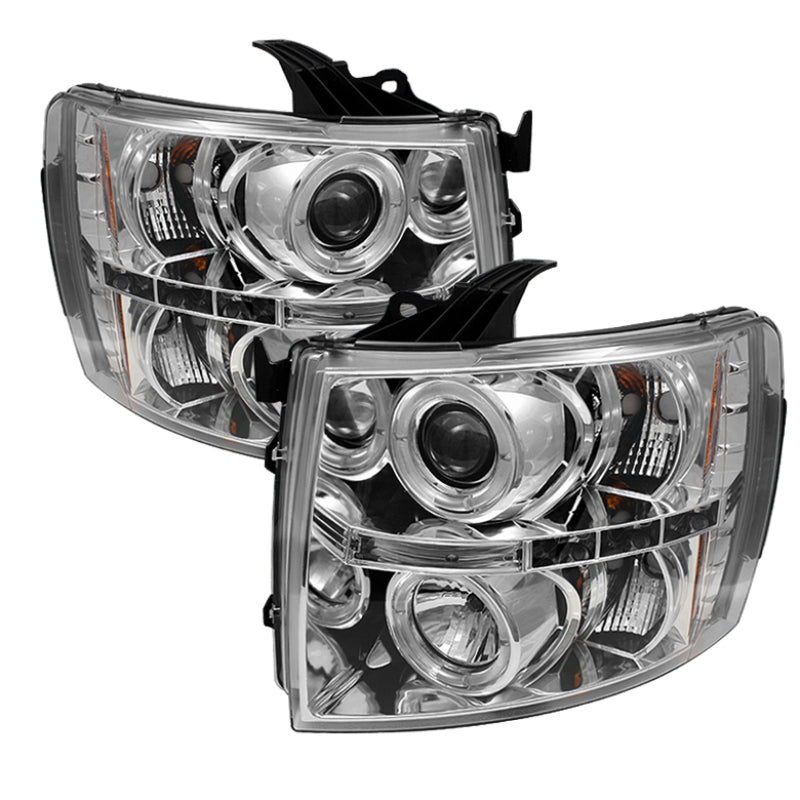 SPYDER 5009500 FITS: Chevy Silverado 1500 07-13 Projector Headlights LED Halo LED Chrm PRO-YD-CS07-HL-C Headlights