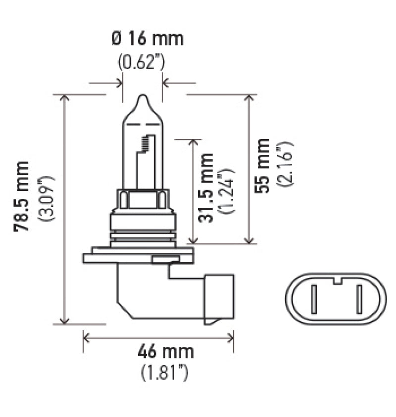 Hella LAH71070347 FITS: HB3 9005 12V 100W Xenon White XB Bulb (Pair) Driving Lights