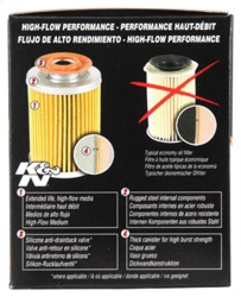 K&N Engineering HP-1017 FITS:K&N 3.74inch / 2.98 OD Performance Gold Oil Filter Oil Filters