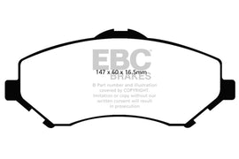 EBC DP61798 FITS: 08-11 Chrysler Town & Country 3.3 Greenstuff Front Brake Pads Brake Pads Performance
